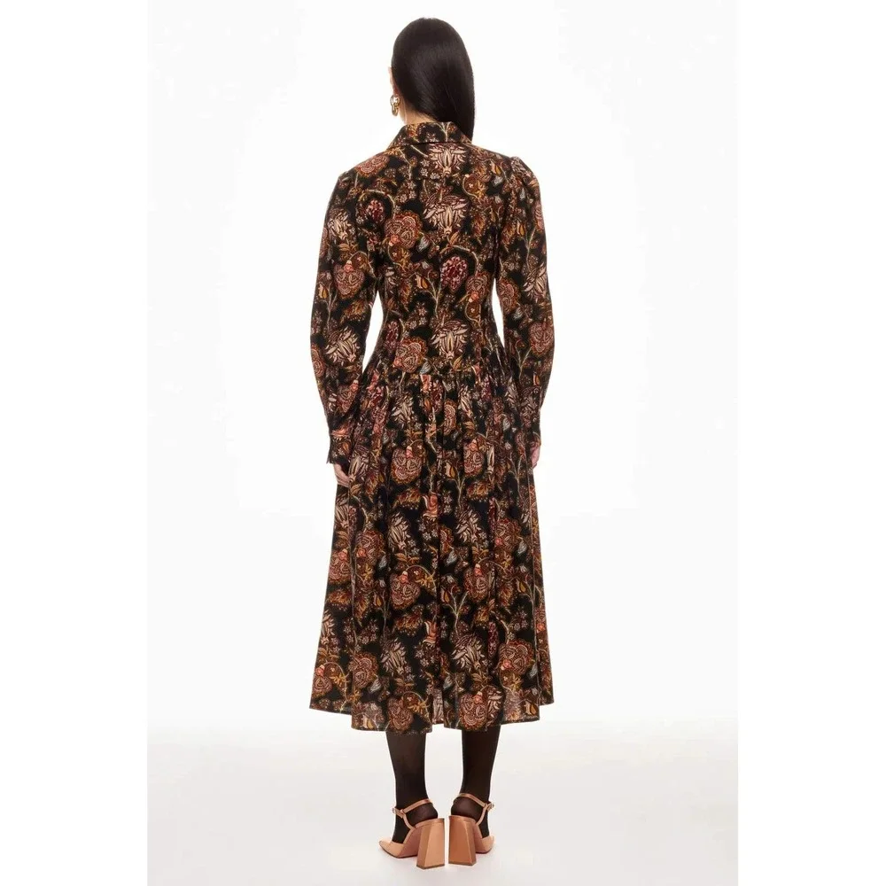 Ulla Johnson Celia Paisley Collared Dress Size Medium - Picture 2 of 7